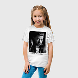 Футболка хлопковая детская Justin Timberlake: portrait, цвет: белый — фото 2