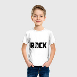 Футболка хлопковая детская Rock Today, цвет: белый — фото 2