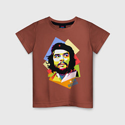 Футболка хлопковая детская Che Guevara Art, цвет: кирпичный