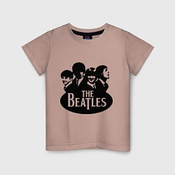 Футболка хлопковая детская The Beatles Band, цвет: пыльно-розовый