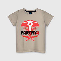 Футболка хлопковая детская Far Cry 4, цвет: миндальный