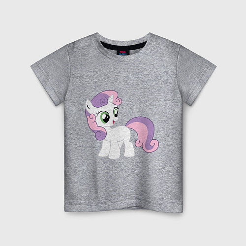 Детская футболка Пони Крошка Бель / Меланж – фото 1