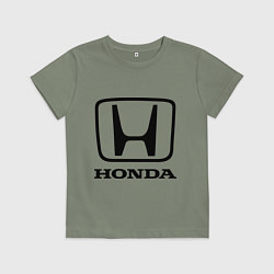 Футболка хлопковая детская Honda logo, цвет: авокадо
