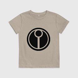 Футболка хлопковая детская Герб Тау, цвет: миндальный