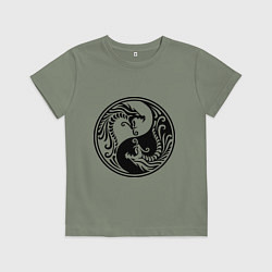 Детская футболка Два дракона Инь Янь