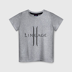 Футболка хлопковая детская Lineage logo, цвет: меланж