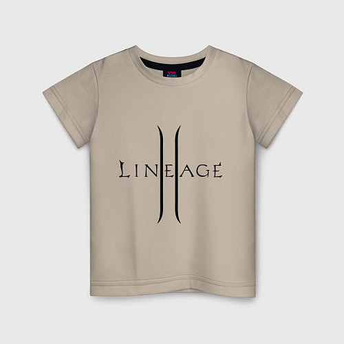 Детская футболка Lineage logo / Миндальный – фото 1