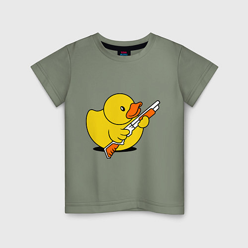 Детская футболка Утенок с ружъем / Авокадо – фото 1