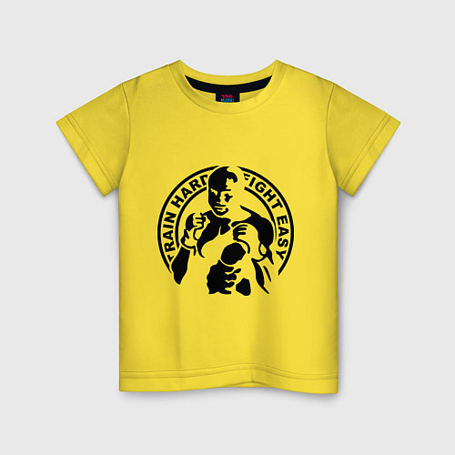 Детская футболка Fight easy / Желтый – фото 1