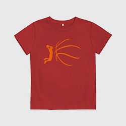 Футболка хлопковая детская Баскетбол - это моя жизнь, цвет: красный