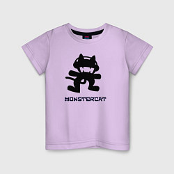 Футболка хлопковая детская Monstercat, цвет: лаванда