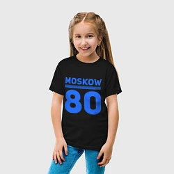 Футболка хлопковая детская Moskow 80, цвет: черный — фото 2