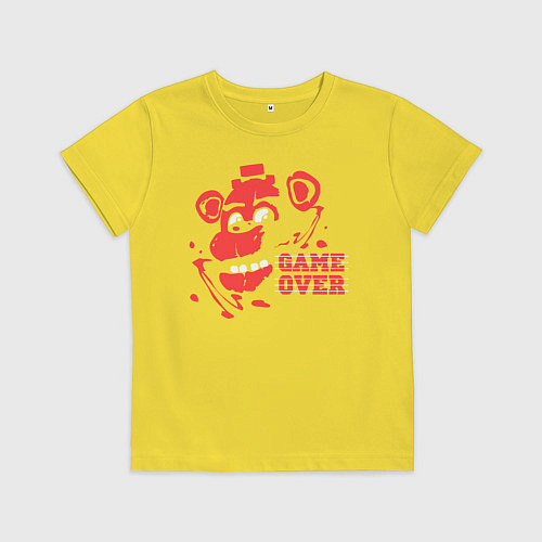 Детская футболка Freddy Game Over / Желтый – фото 1