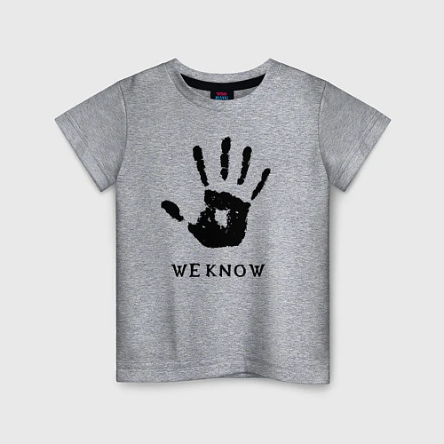 Детская футболка We know / Меланж – фото 1