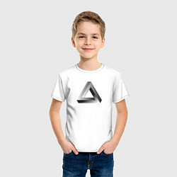 Футболка хлопковая детская Треугольник Пенроуза, цвет: белый — фото 2