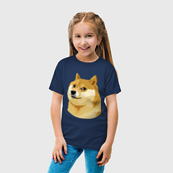Футболка хлопковая детская Doge, цвет: тёмно-синий — фото 2