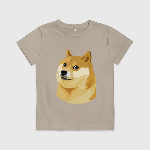 Детская футболка Doge / Миндальный – фото 1