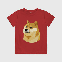 Футболка хлопковая детская Doge, цвет: красный