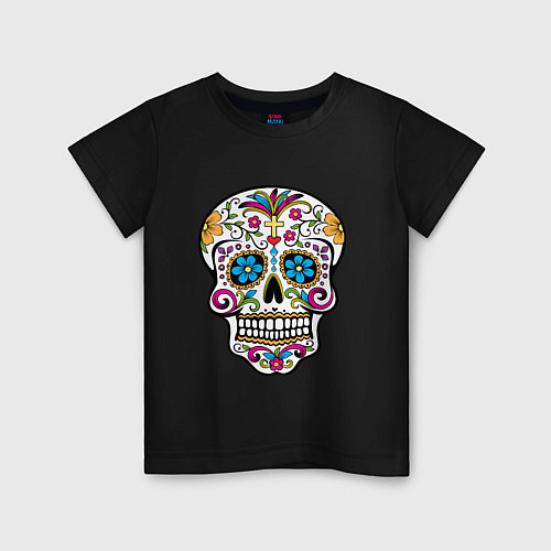 Детская футболка Skull decorated / Черный – фото 1