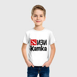 Футболка хлопковая детская Изи катка, цвет: белый — фото 2