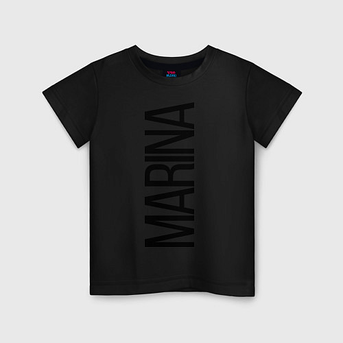 Детская футболка Марина / Черный – фото 1