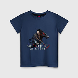 Футболка хлопковая детская The Witcher 3, цвет: тёмно-синий