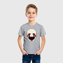 Футболка хлопковая детская Puppet FNAF Марионетка, цвет: меланж — фото 2