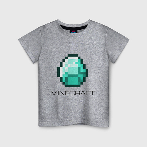 Детская футболка Minecraft Diamond / Меланж – фото 1