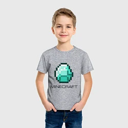 Футболка хлопковая детская Minecraft Diamond, цвет: меланж — фото 2