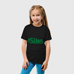 Футболка хлопковая детская Sims, цвет: черный — фото 2