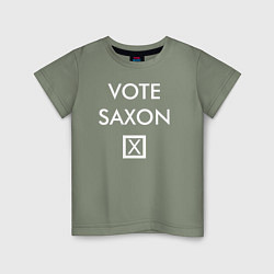 Футболка хлопковая детская Vote Saxon, цвет: авокадо
