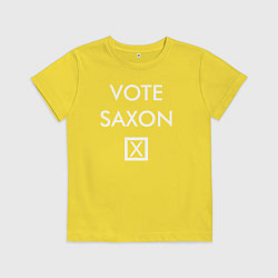 Футболка хлопковая детская Vote Saxon, цвет: желтый