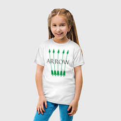 Футболка хлопковая детская Green Arrow, цвет: белый — фото 2