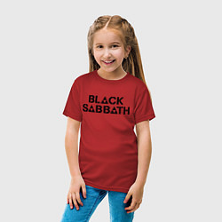 Футболка хлопковая детская Black Sabbath цвета красный — фото 2