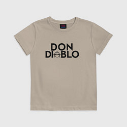 Футболка хлопковая детская Don Diablo, цвет: миндальный