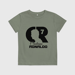 Футболка хлопковая детская CR Ronaldo 07, цвет: авокадо