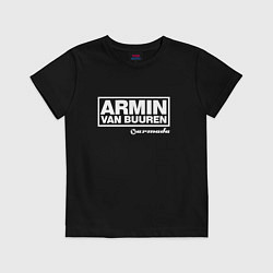 Футболка хлопковая детская Armin van Buuren, цвет: черный