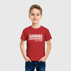 Футболка хлопковая детская Armin van Buuren, цвет: красный — фото 2
