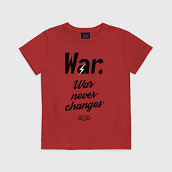 Футболка хлопковая детская War never changes, цвет: красный