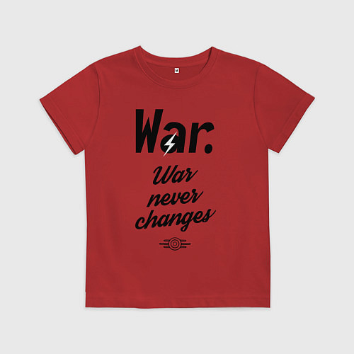 Детская футболка War never changes / Красный – фото 1