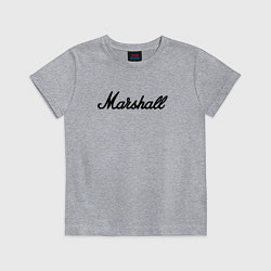 Футболка хлопковая детская Marshall logo, цвет: меланж