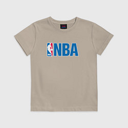 Футболка хлопковая детская NBA, цвет: миндальный