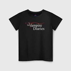 Футболка хлопковая детская The Vampire Diaries, цвет: черный