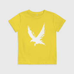Футболка хлопковая детская Белый ворон, цвет: желтый