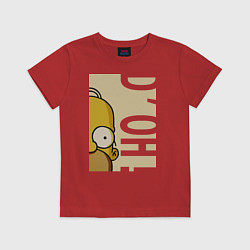 Футболка хлопковая детская Homer Doh!, цвет: красный