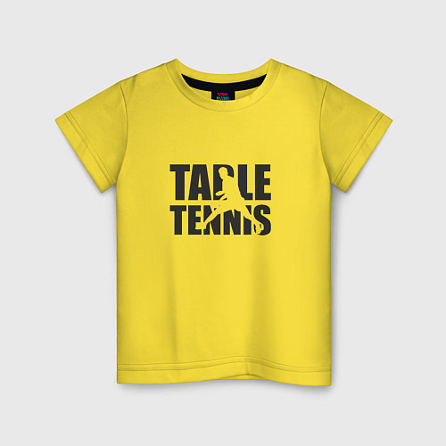 Детская футболка Table tennis / Желтый – фото 1