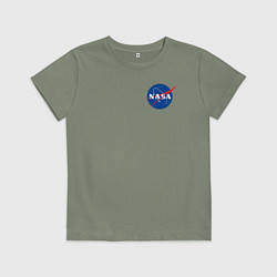 Футболка хлопковая детская NASA, цвет: авокадо