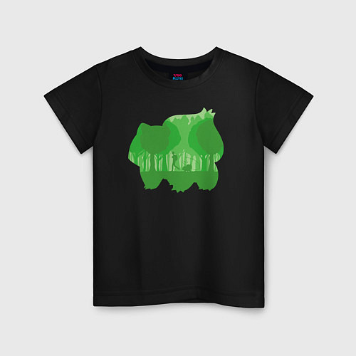 Детская футболка Bulbasaur Shadow / Черный – фото 1