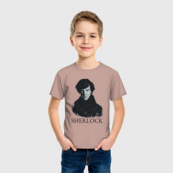 Футболка хлопковая детская Sherlock Art, цвет: пыльно-розовый — фото 2