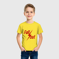 Футболка хлопковая детская Fallout Lightning, цвет: желтый — фото 2